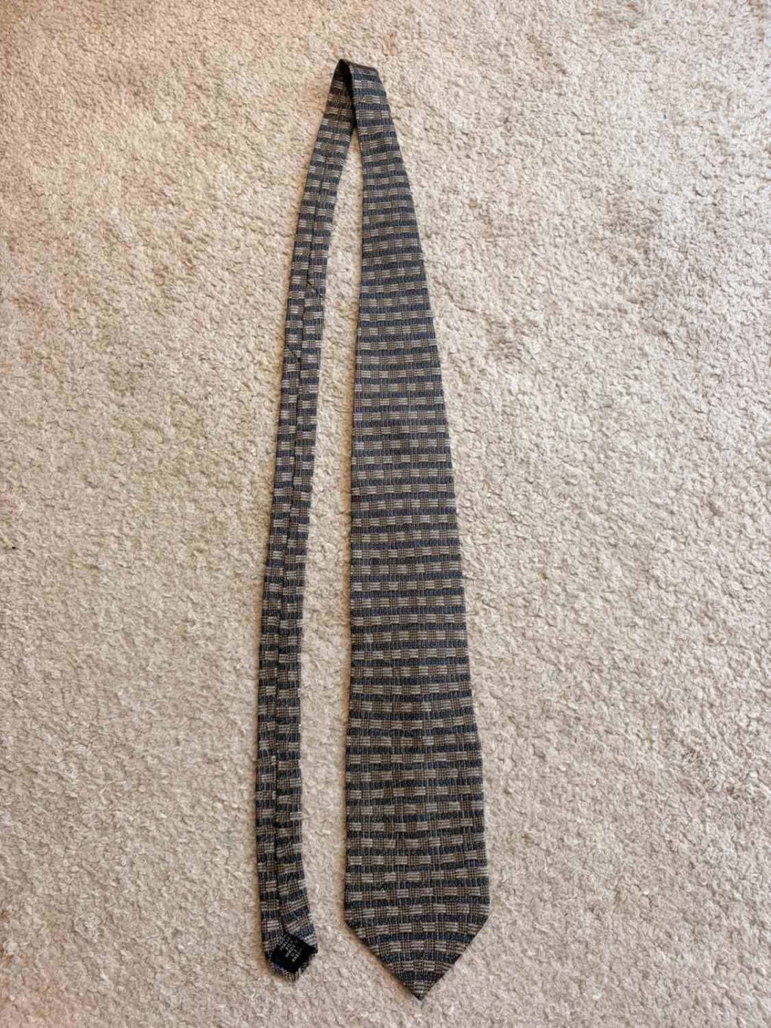 👔 Cravate Elizabeth Nell - Soie - Bleu & Beige