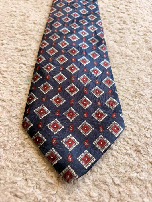 👔 Cravate David Taylor - Marine à motifs