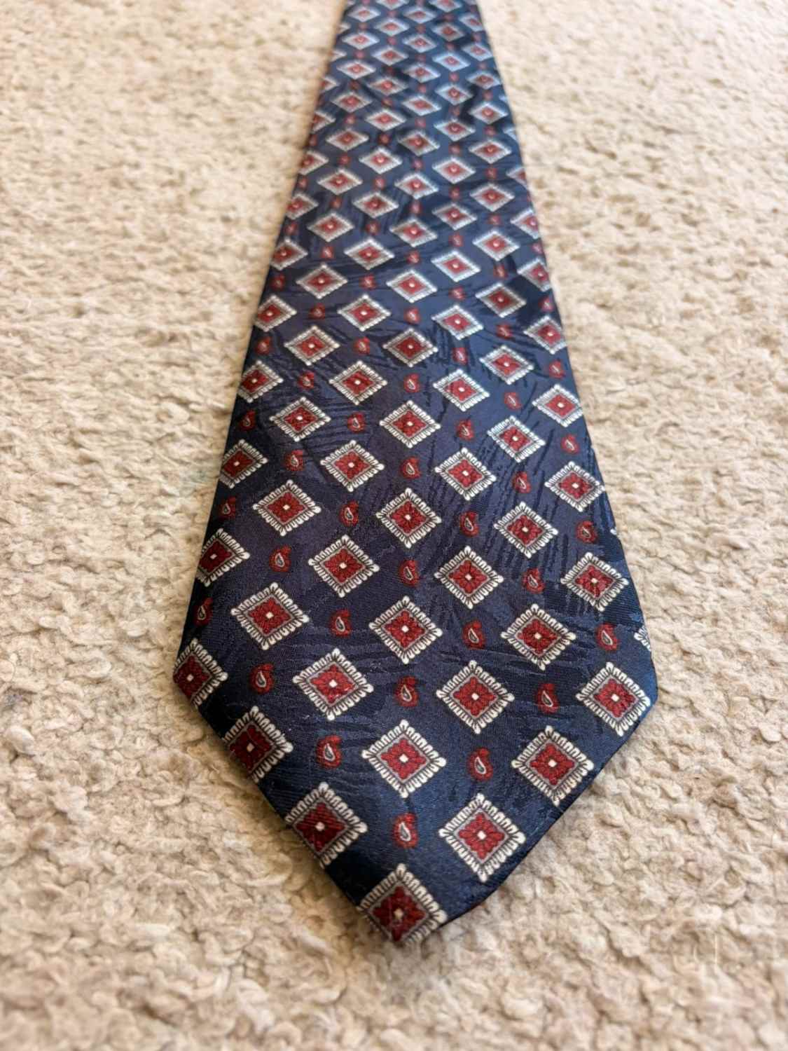 👔 Cravate David Taylor - Marine à motifs