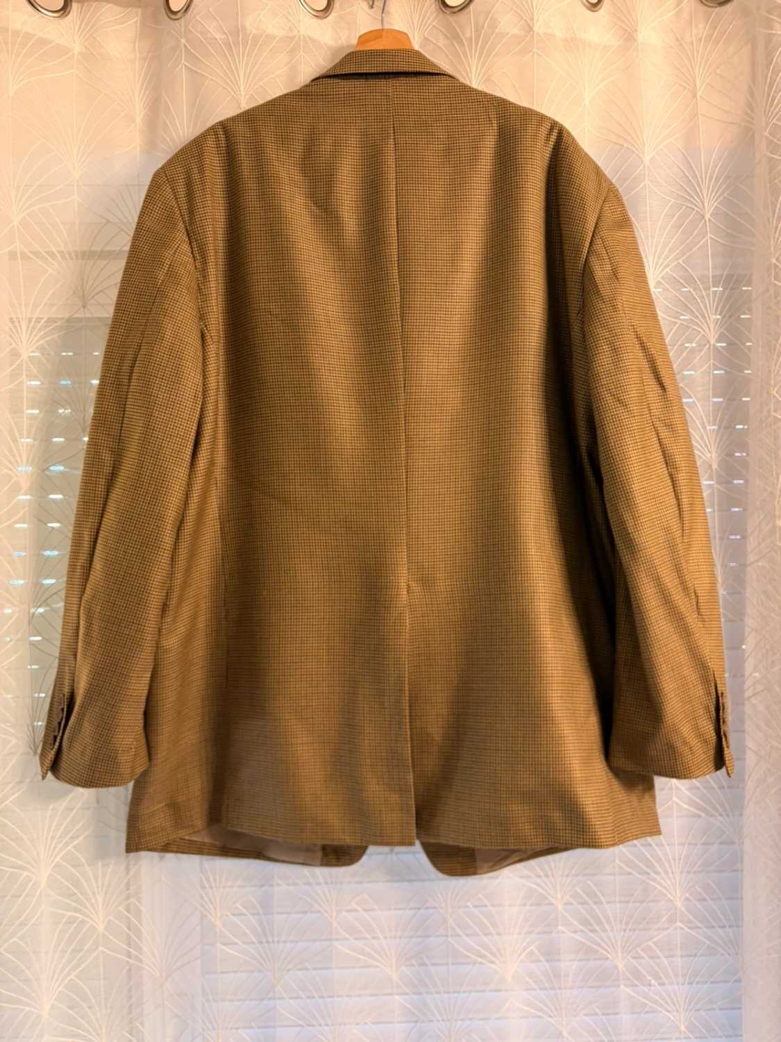 Blazer Chaps 48L/XXL - Quadri Marrone/Beige - Seta & Lana