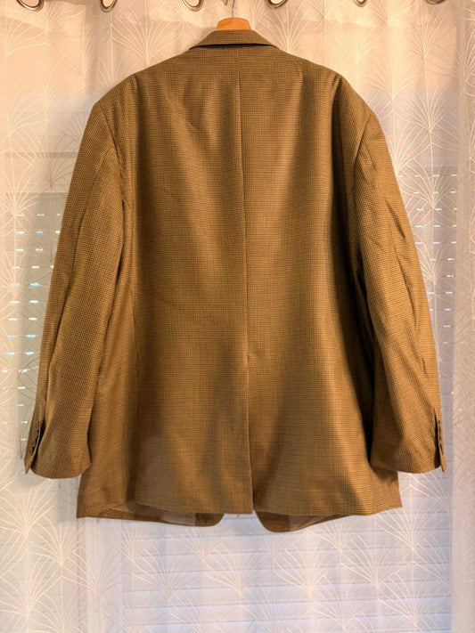 Blazer Chaps 48L/XXL - Quadri Marrone/Beige - Seta & Lana
