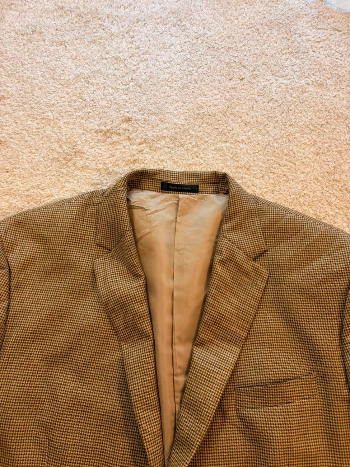 Blazer Chaps 48L/XXL - Quadri Marrone/Beige - Seta & Lana