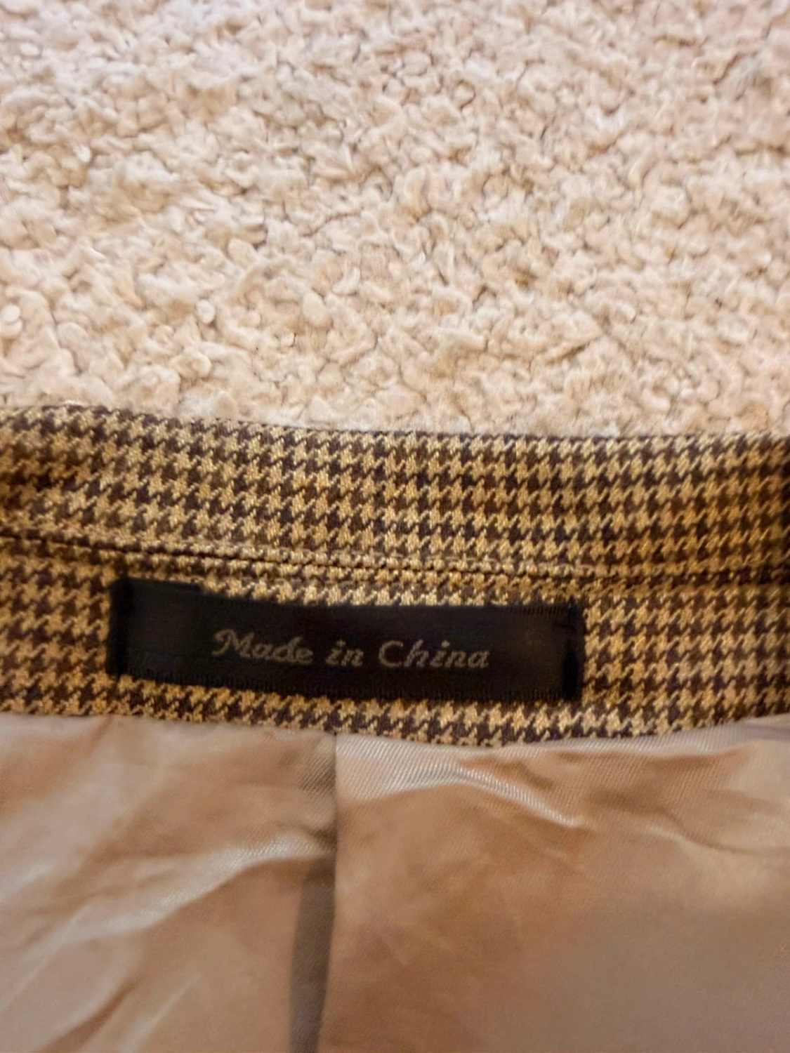 Blazer Chaps 48L/XXL - Quadri Marrone/Beige - Seta & Lana