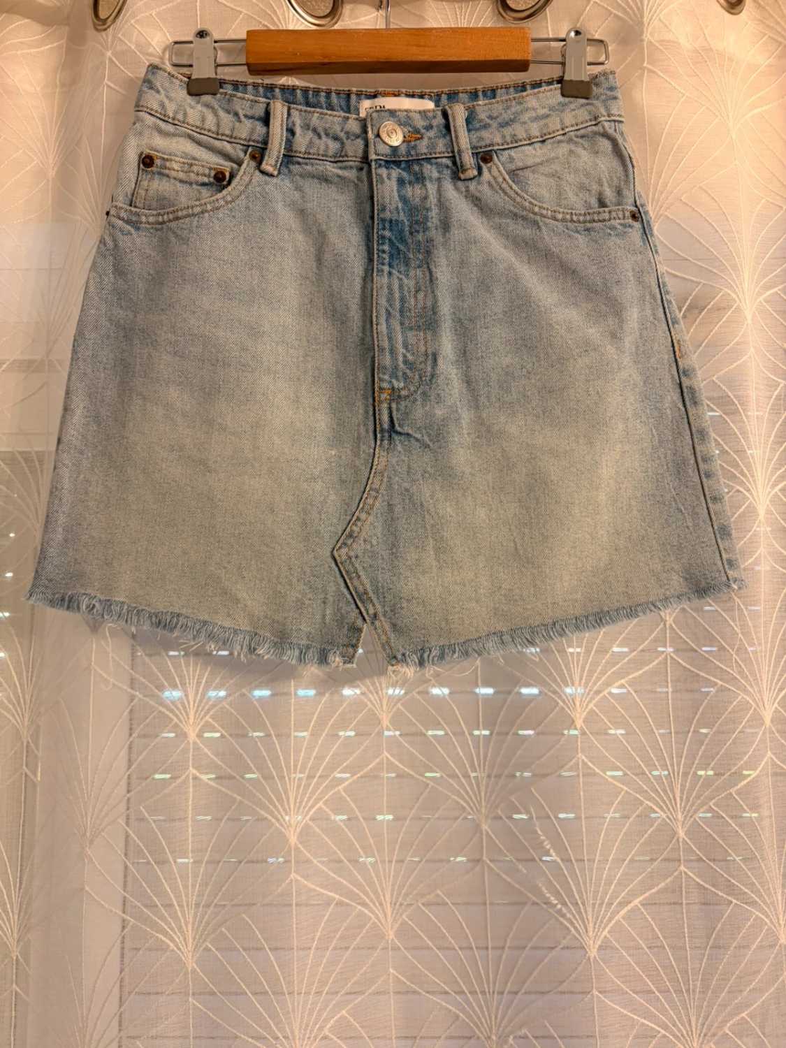 Jupe en Jean Zara Bleu Clair - Taille M