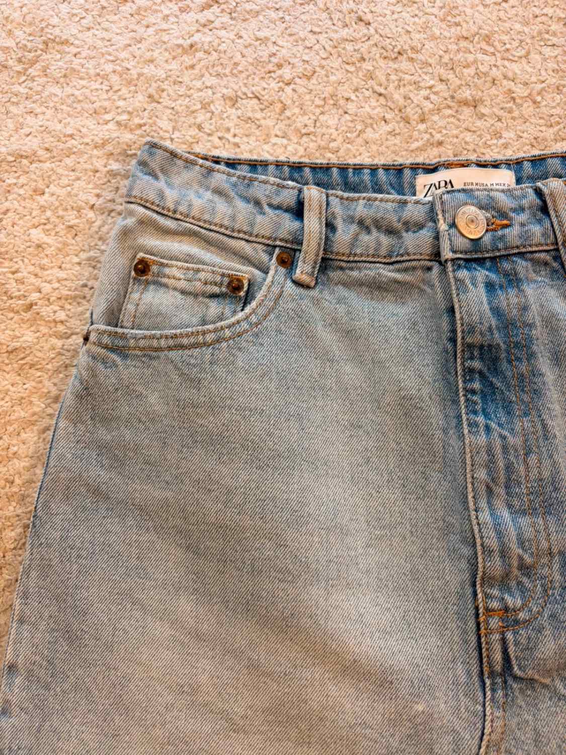 Jupe en Jean Zara Bleu Clair - Taille M