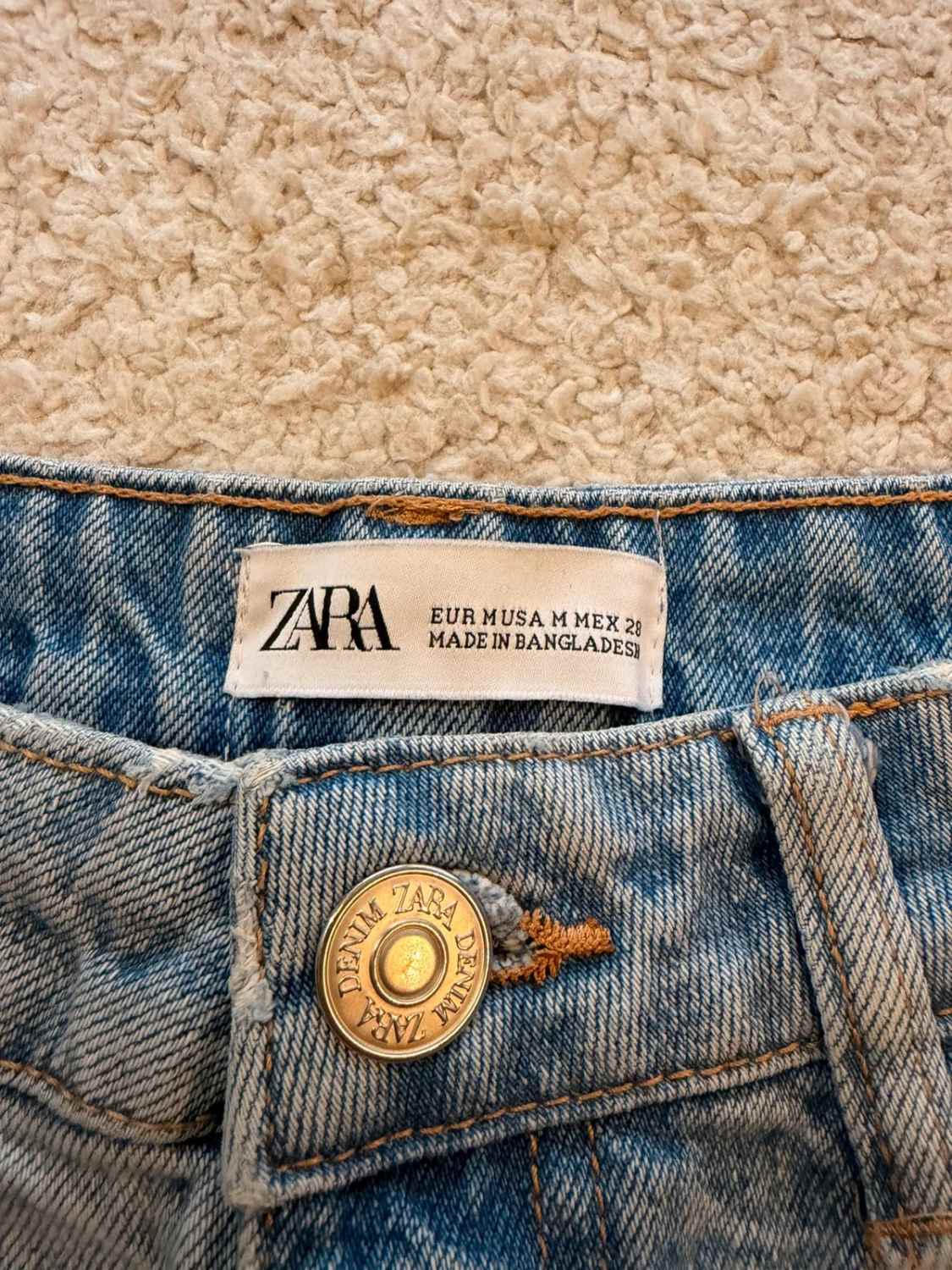 Jupe en Jean Zara Bleu Clair - Taille M