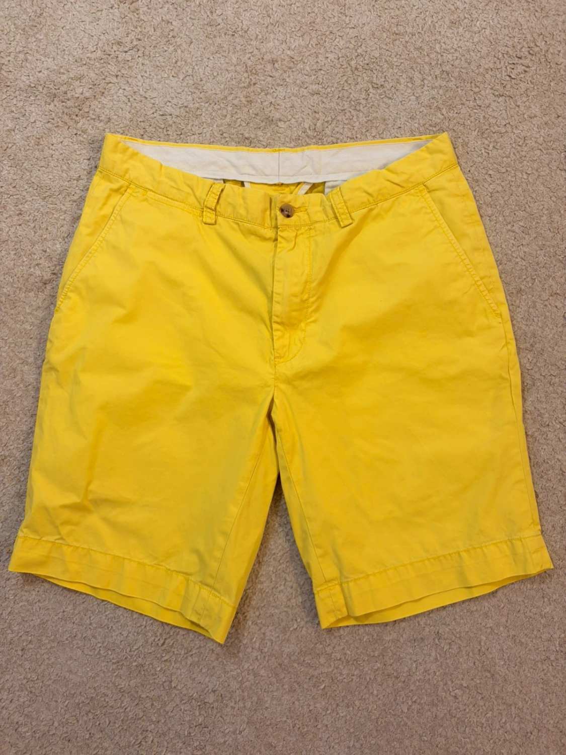 🩳 Short Polo Ralph Lauren - Jaune - Coton Pima - Homme (W31)