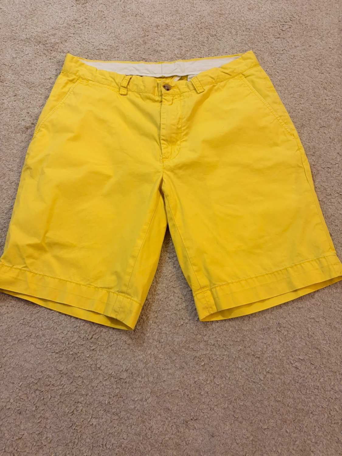 🩳 Short Polo Ralph Lauren - Jaune - Coton Pima - Homme (W31)