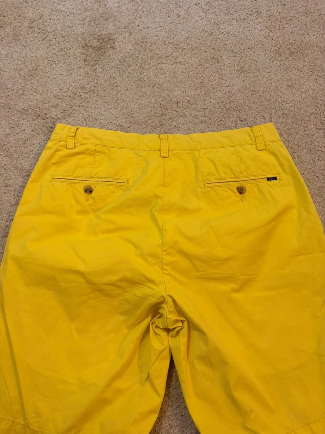 🩳 Short Polo Ralph Lauren - Jaune - Coton Pima - Homme (W31)