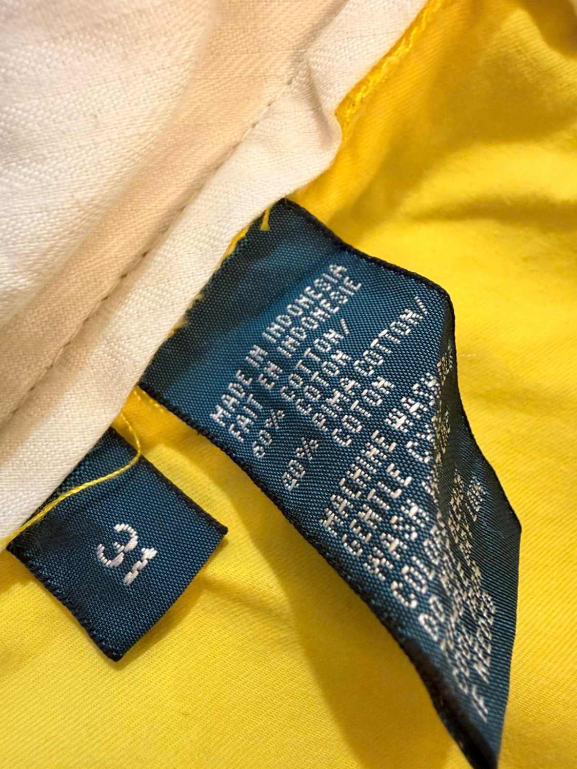 🩳 Short Polo Ralph Lauren - Jaune - Coton Pima - Homme (W31)