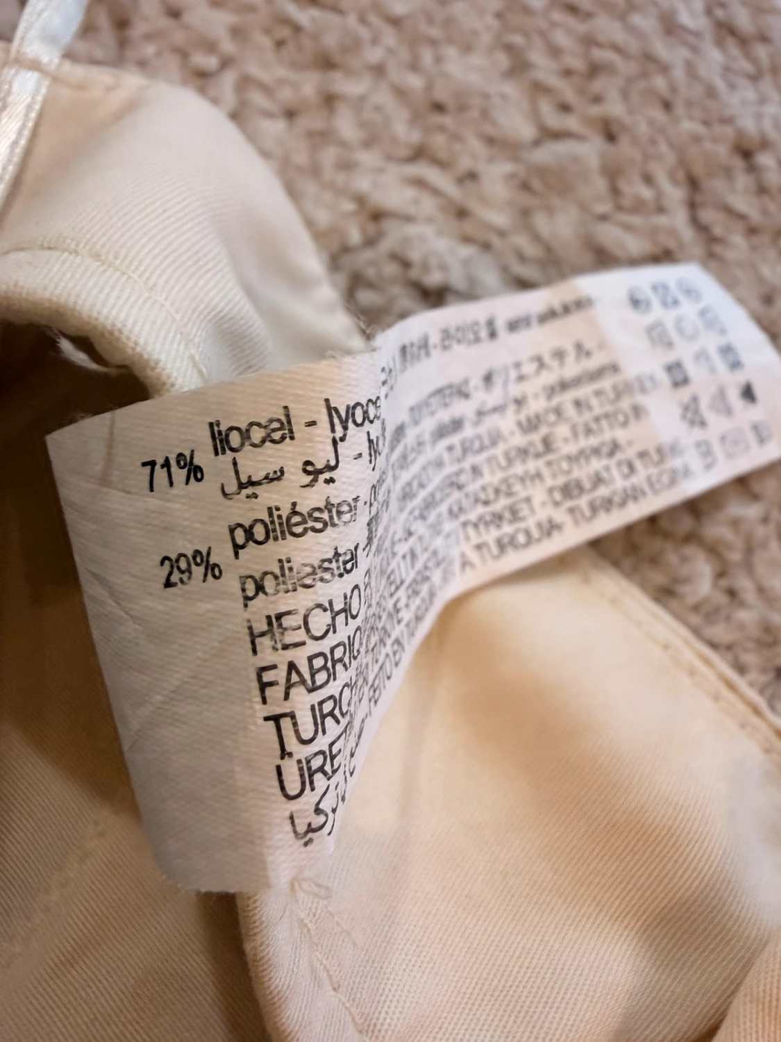 🩳 Short Zara - Crème - Femme (S/XS)