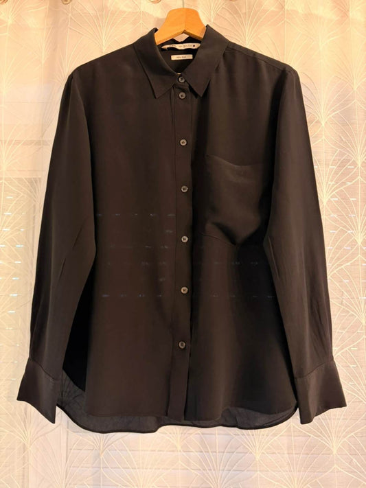 👚 Blusa Zara - Seda - Preto - Transparente - Mulher (M)