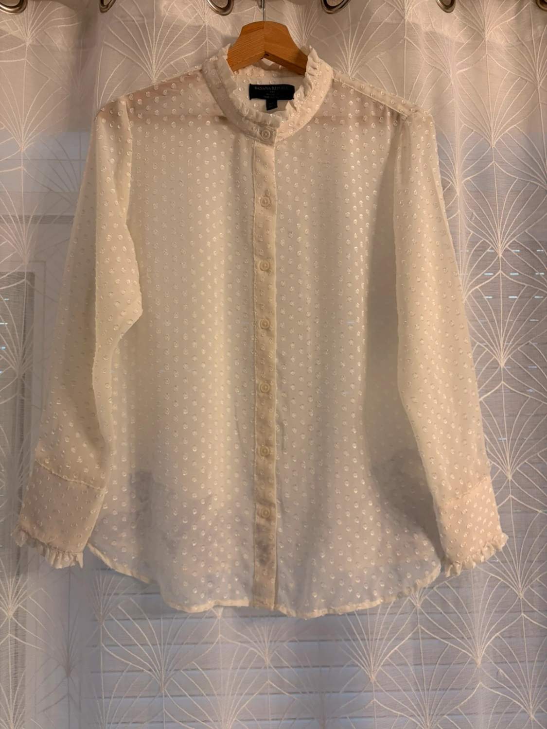 👚 Blouse Banana Republic - Crème - Transparente - Femme (M)