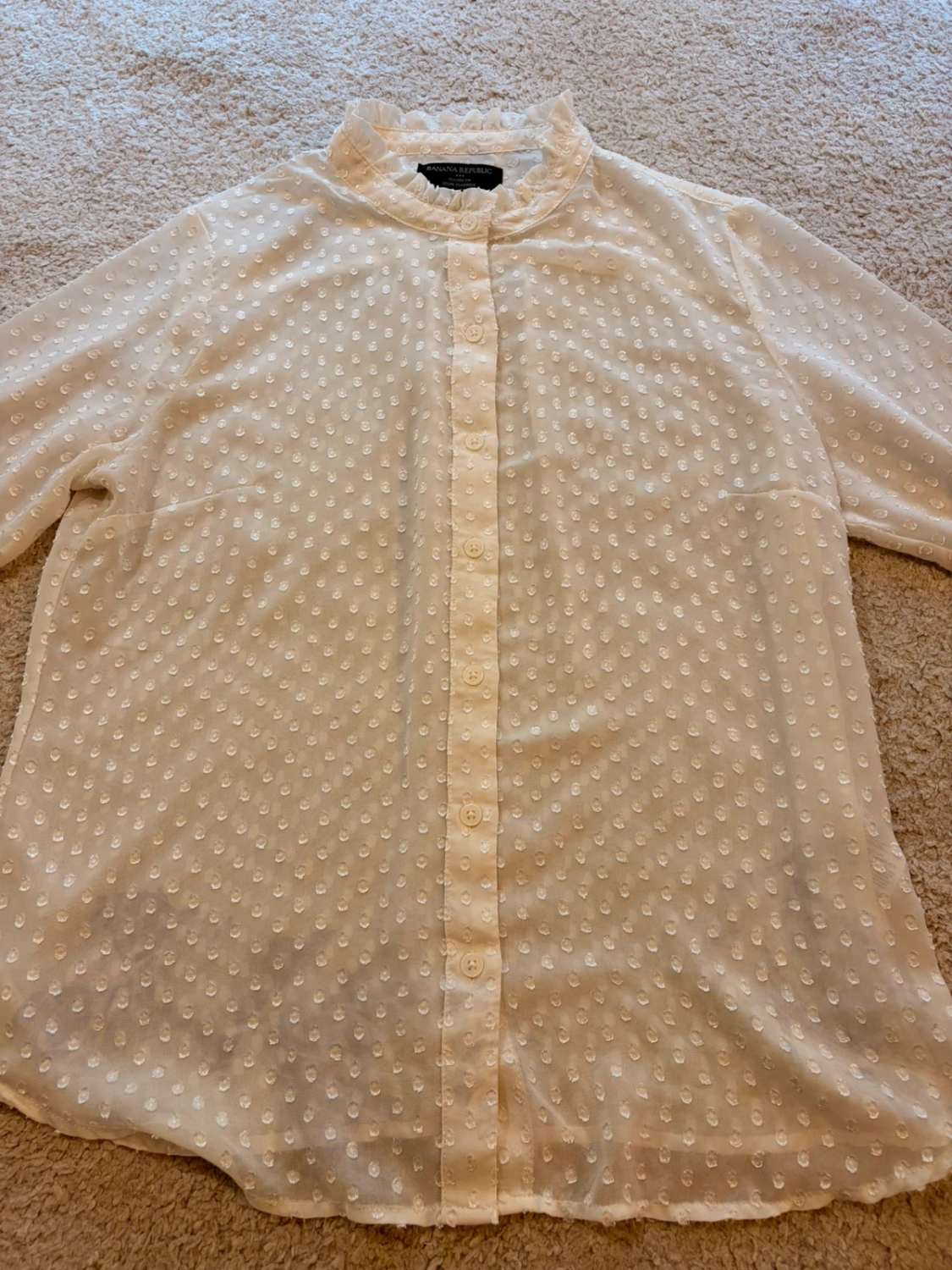👚 Blouse Banana Republic - Crème - Transparente - Femme (M)
