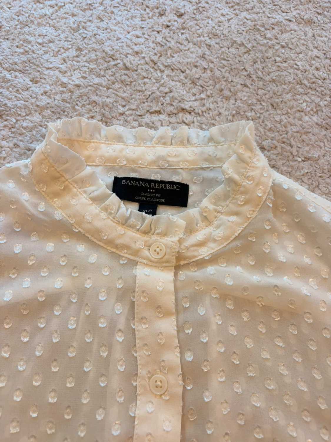 👚 Blouse Banana Republic - Crème - Transparente - Femme (M)