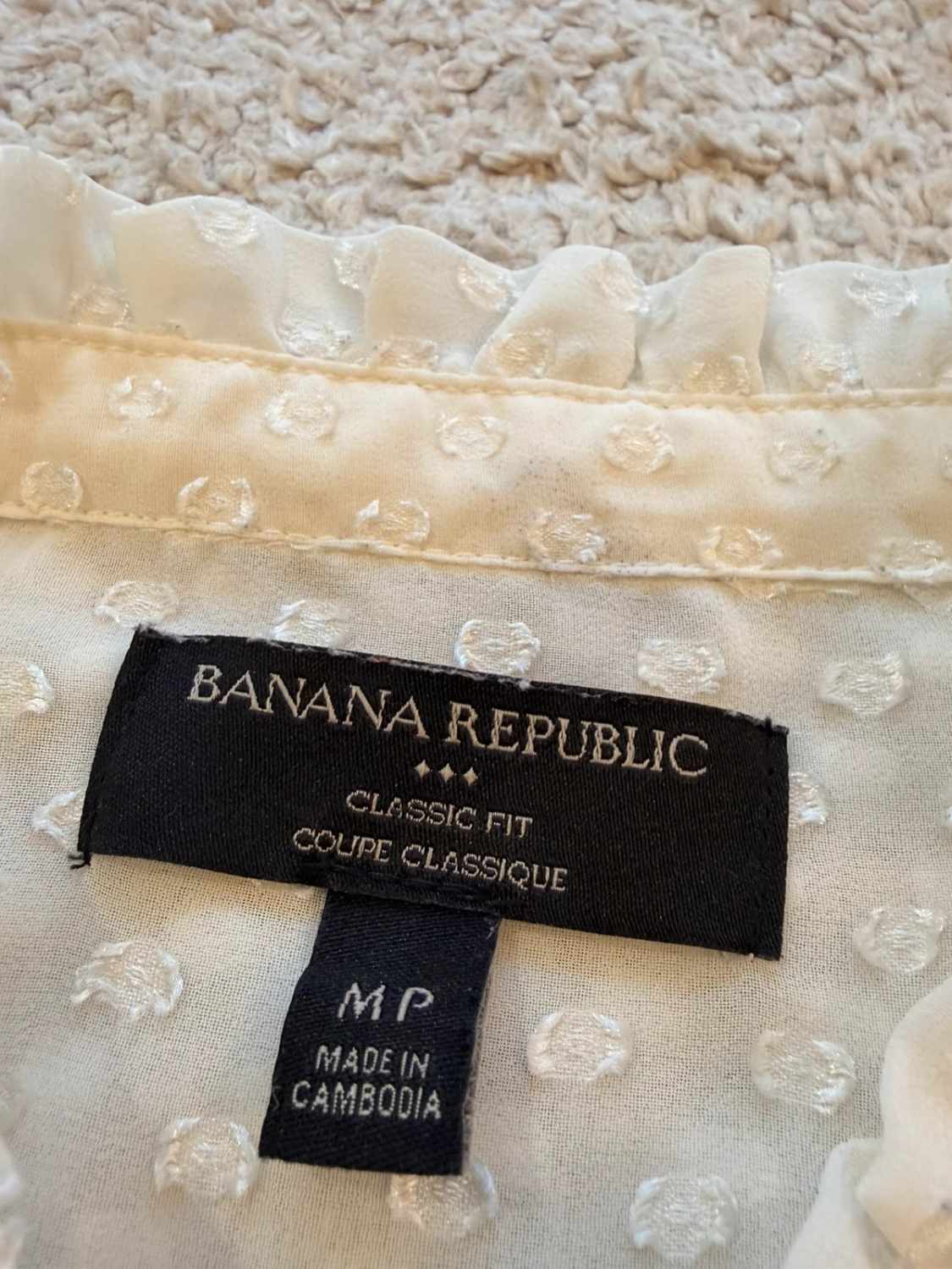 👚 Blouse Banana Republic - Crème - Transparente - Femme (M)
