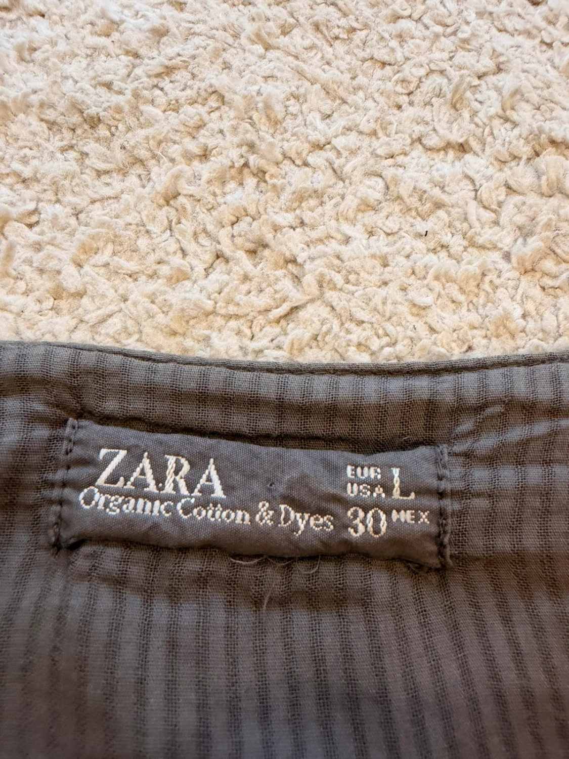 👚 Blouse Zara - Gris - Coton Bio - Femme (L)