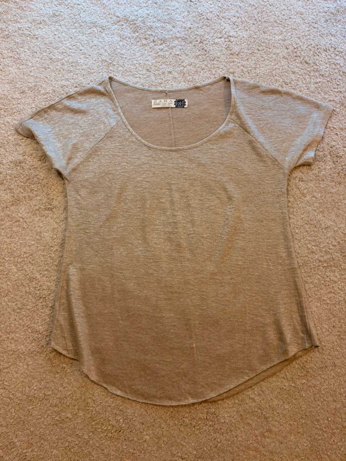 👚 Blouse Zara Basic - Beige - Femme (M)