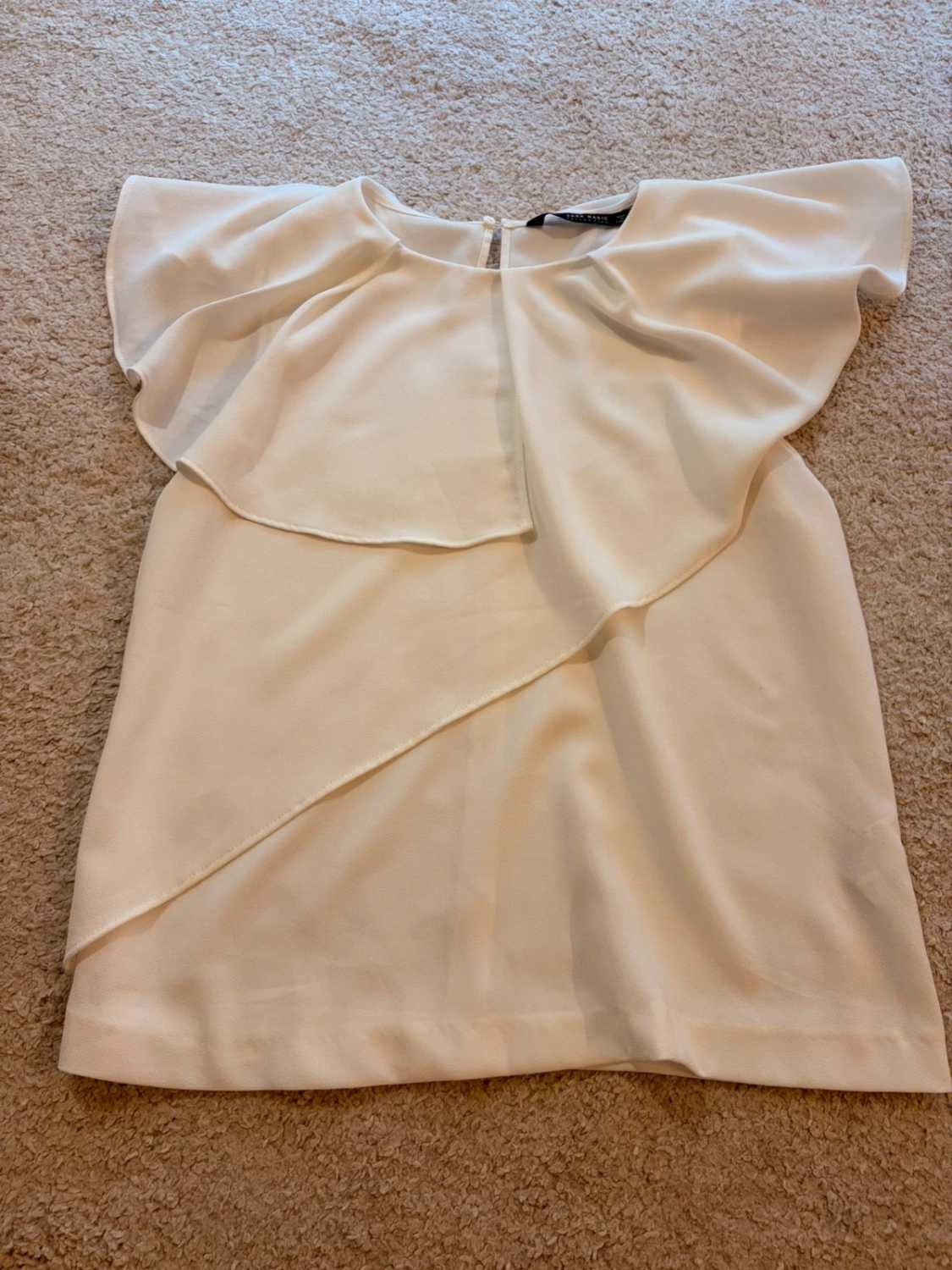 👚 Blouse Zara Basic - Blanc - Sans Manches - Femme (M)