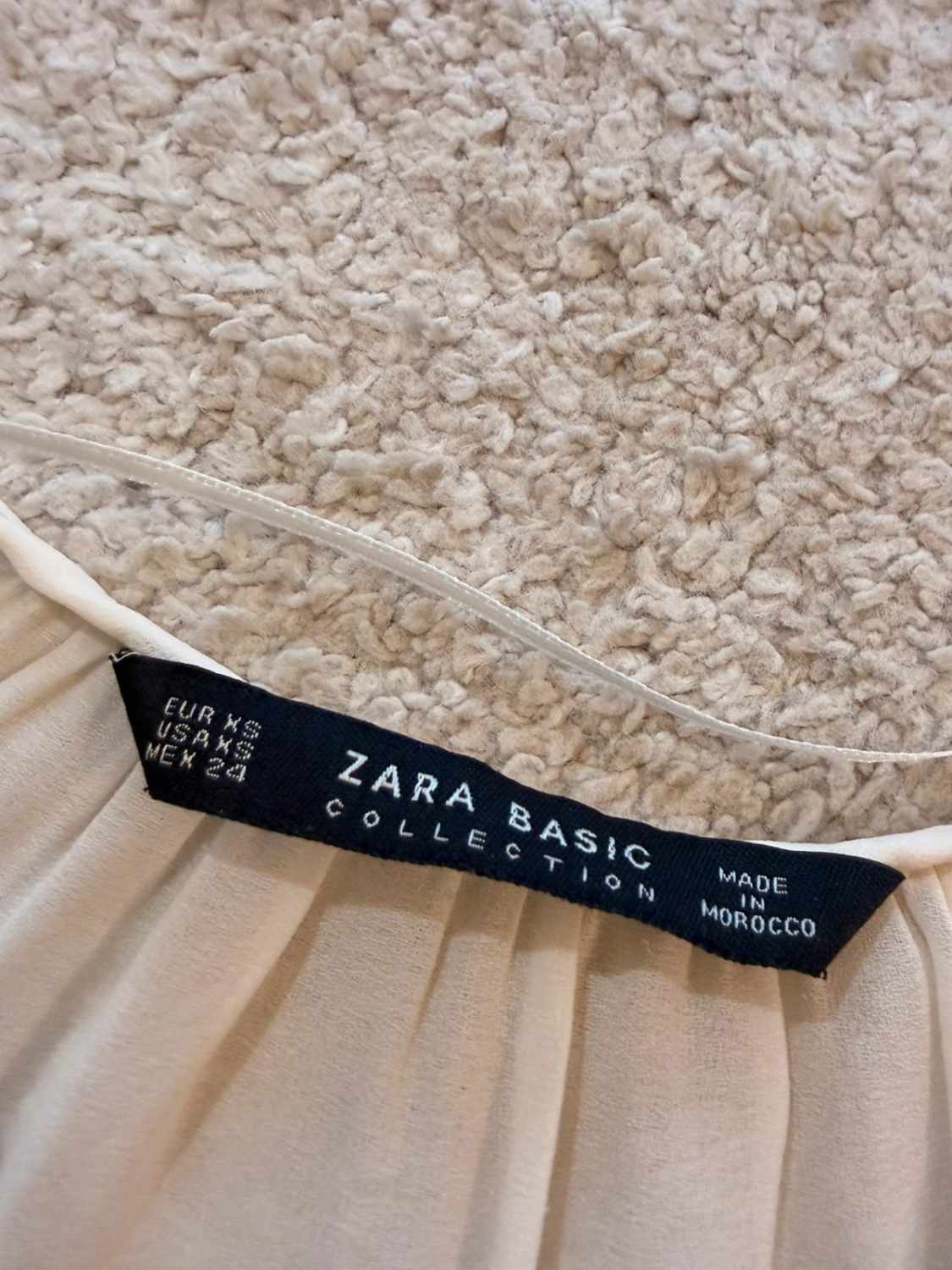 👚 Blouse Zara Basic - Crème - Transparente - Femme (XS)