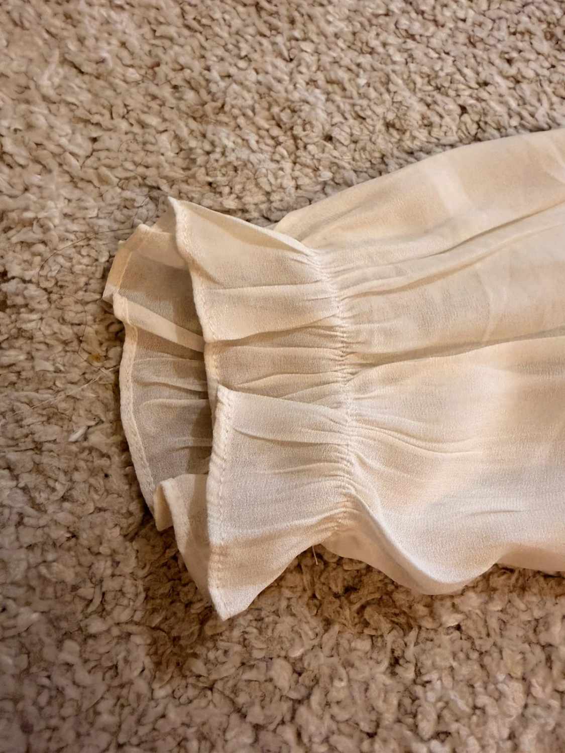 👚 Blouse Zara Basic - Crème - Transparente - Femme (XS)