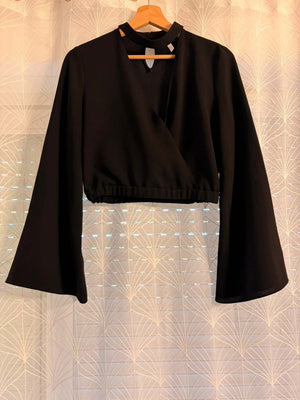👚 Blouse Zara Trafaluc - Noir - Col V - Femme (S)