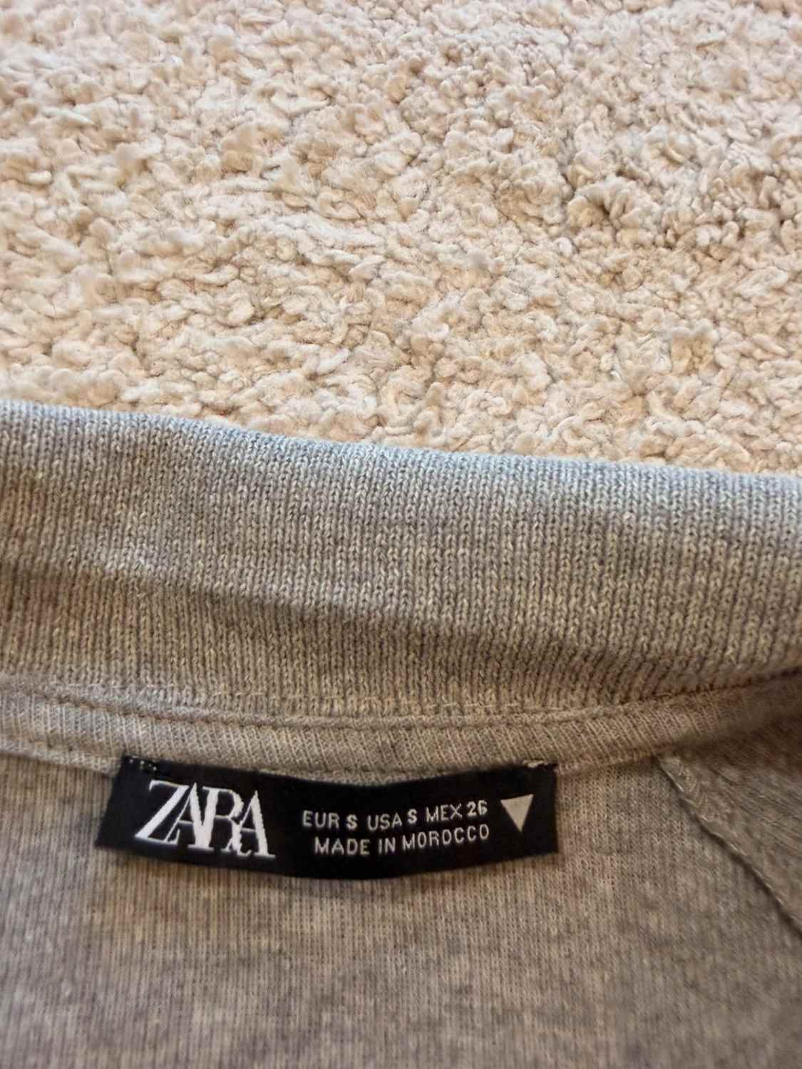 👚 Blouse Zara - Gris - Col V - Femme (S)