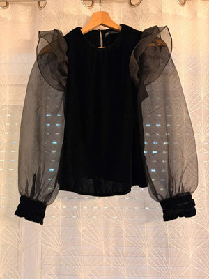 👚 Blouse Zara - Noir - Femme (XS)