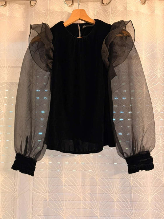 👚 Zara Blouse - Black - Women (XS)
