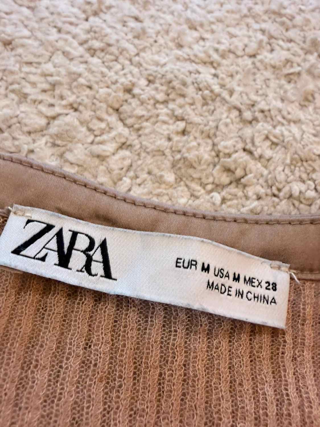 👚 Top Zara - Beige - Col V - Femme (M)