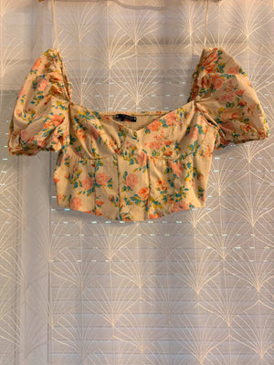 👚 Top Zara Épaules Dénudées - Multicolore - Femme (L)