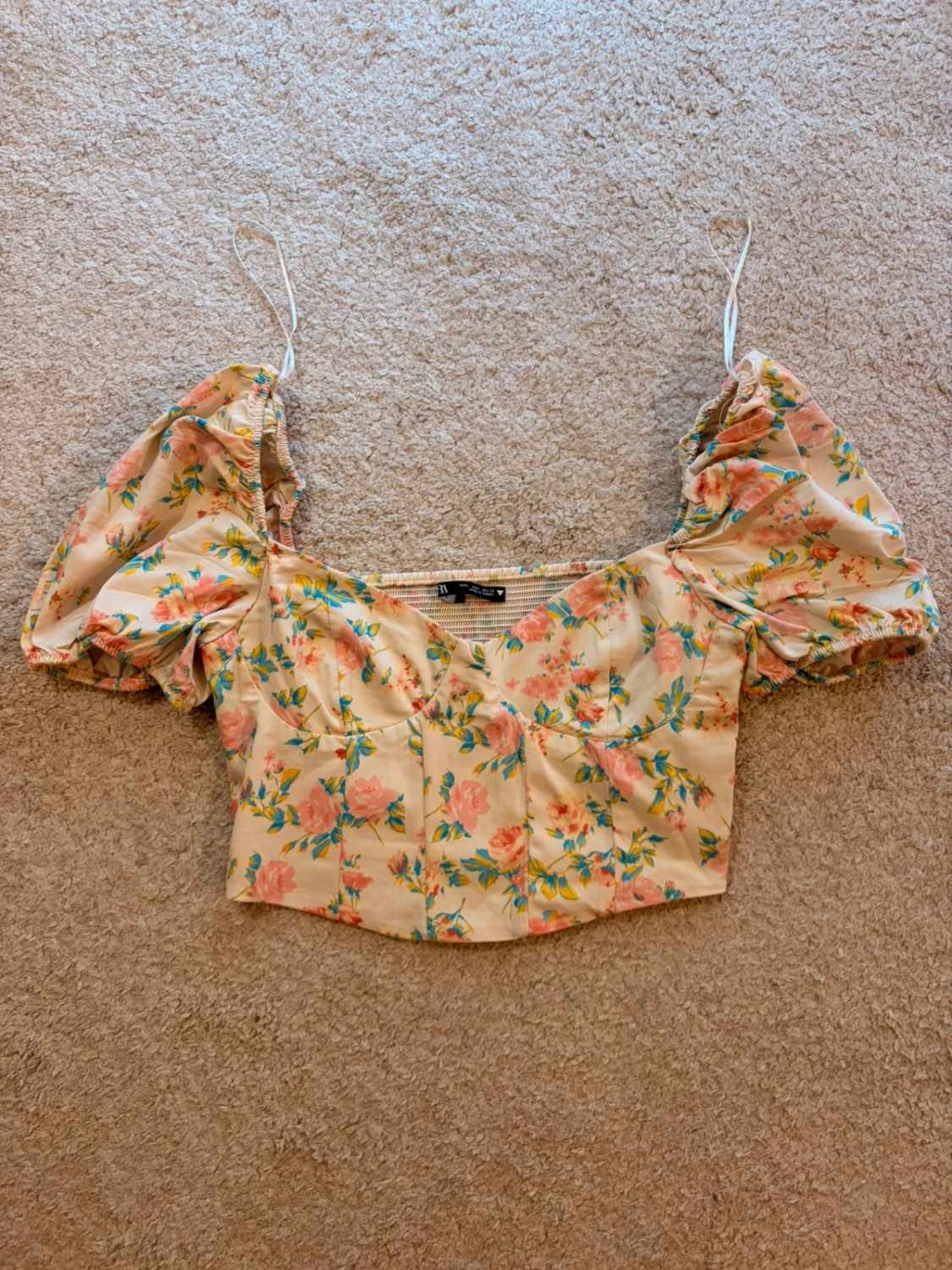 👚 Top Zara Épaules Dénudées - Multicolore - Femme (L)