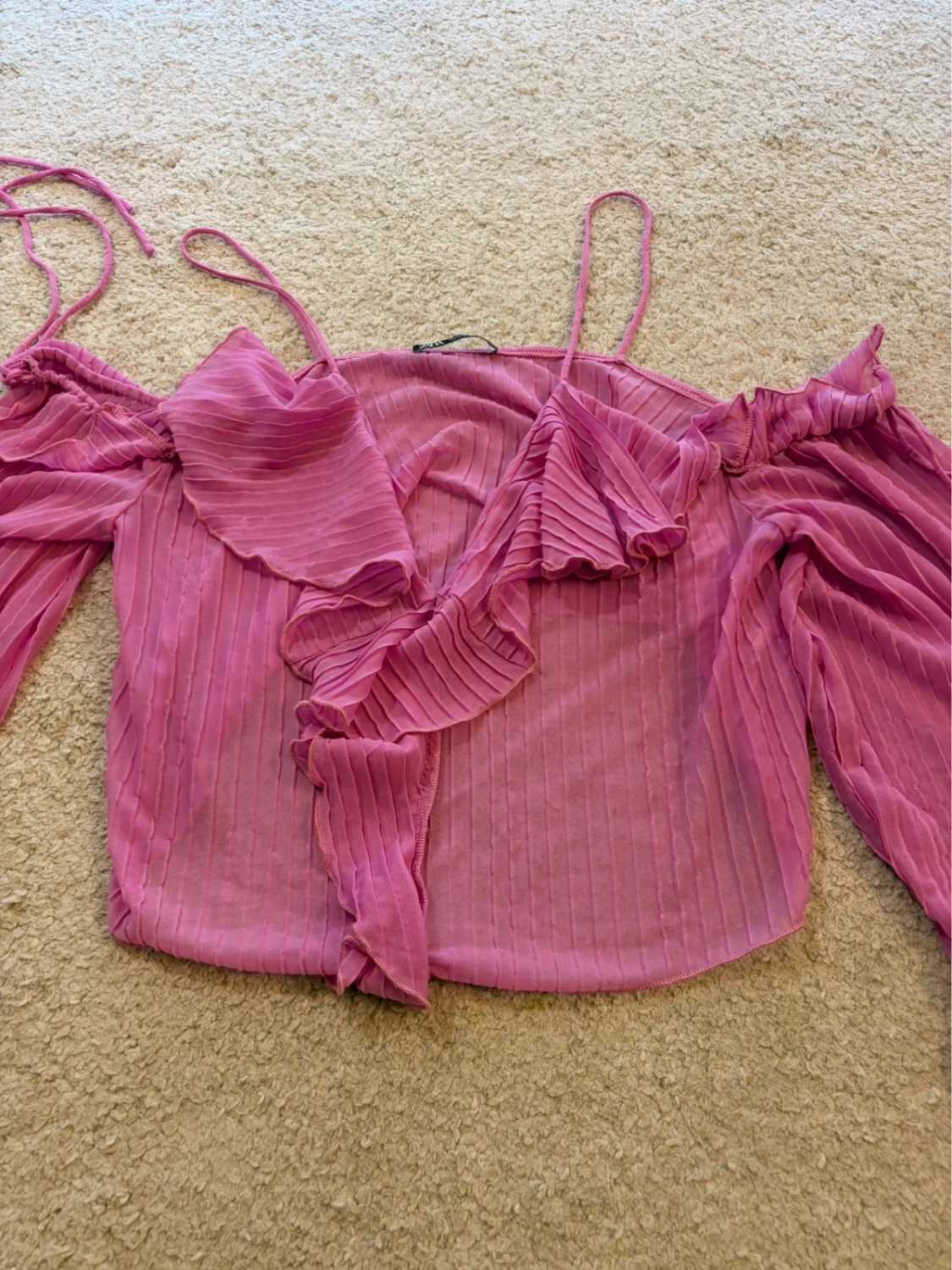 👚 Top Zara - Lila - Transparent - Femme (L)
