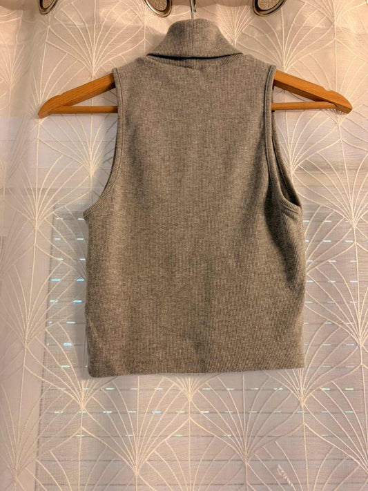 Top Col Roulé Zara Gris Sans Manches Femme - Taille M | Seconde Main