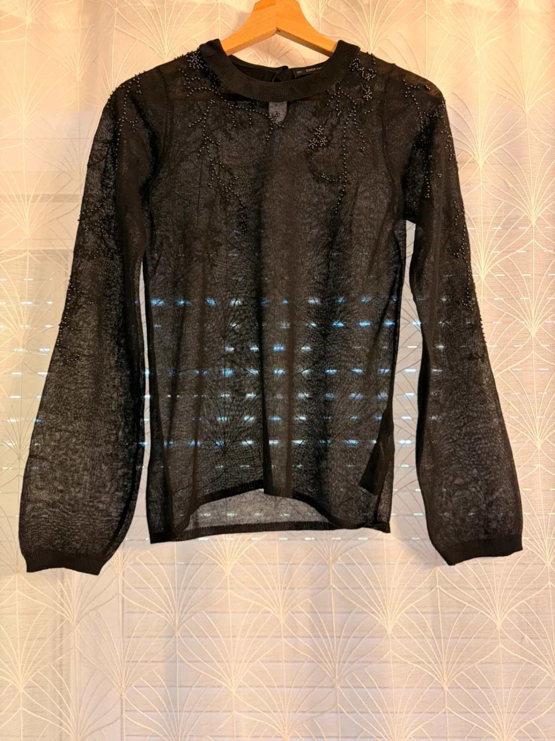 👚 Top Zara Knit - Noir - Translucide - Femme (S)