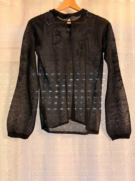 👚 Top Zara Knit - Noir - Translucide - Femme (S)