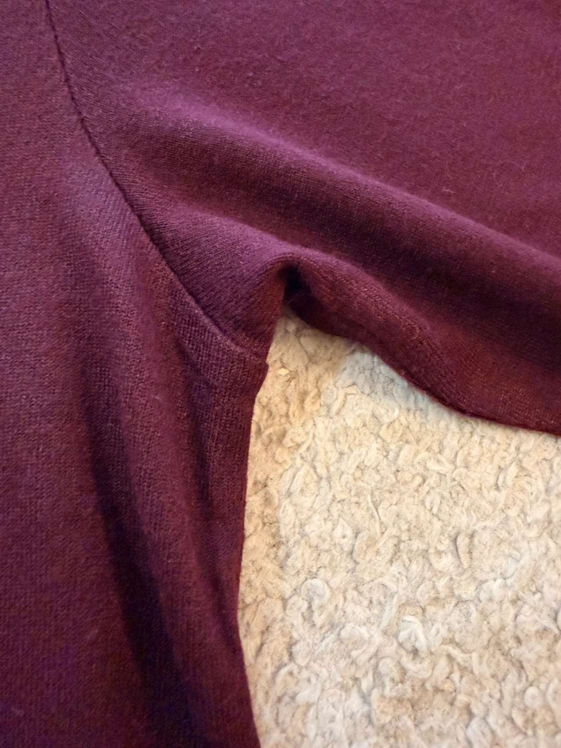 👚 Top Zara - Bordeaux - Col V - Femme (M)