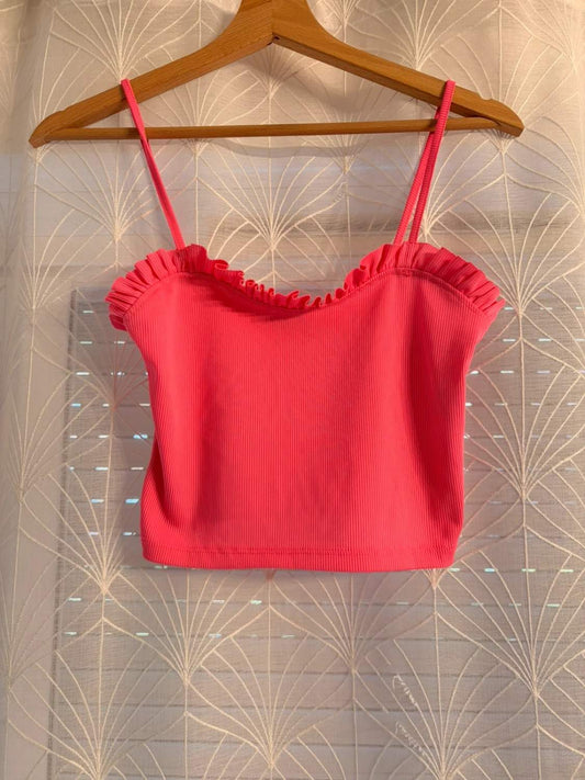 👚 Top Zara a Spalline - Fucsia - Donna (M)