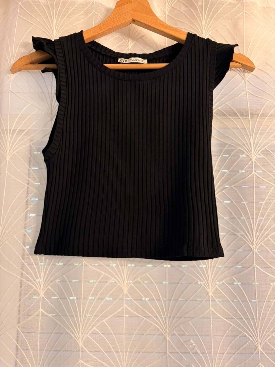 👚 Top Zara - Noir - Sans Manches - Femme (S)