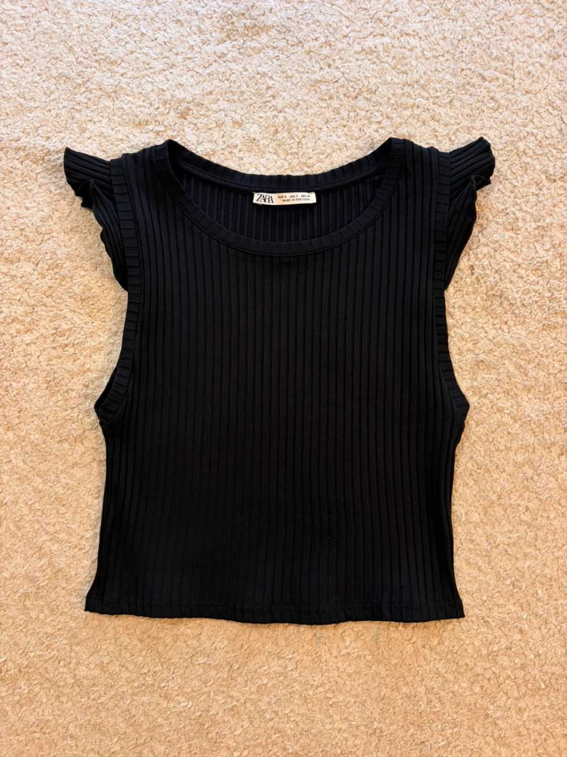 👚 Top Zara - Noir - Sans Manches - Femme (S)