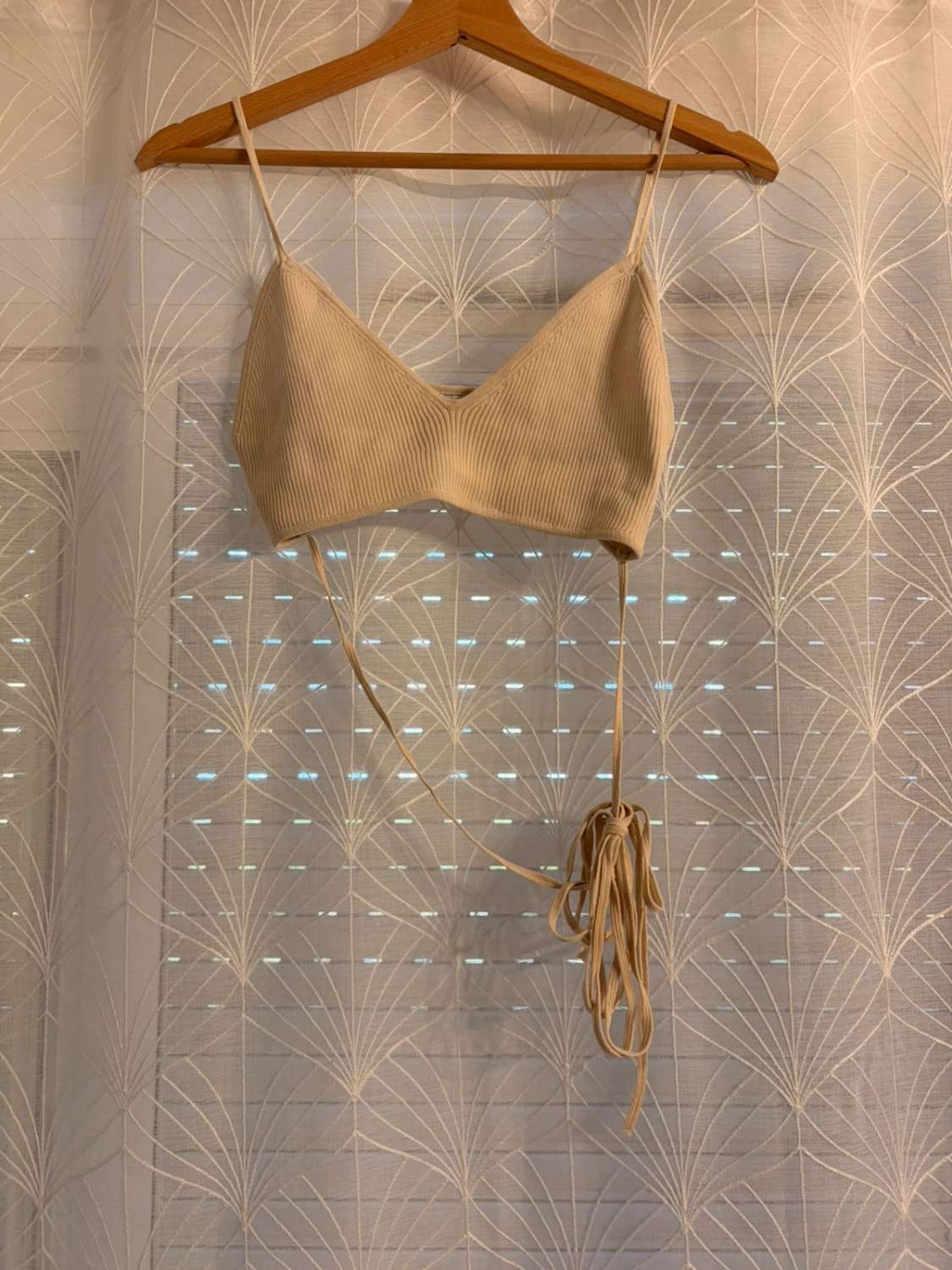👚 Top Zara à Bretelles - Beige - Femme (M)
