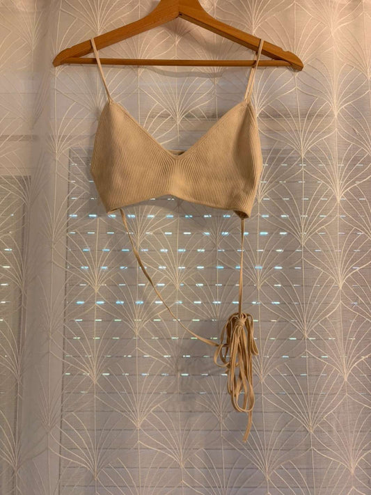 👚 Top Zara a Spalline - Beige - Donna (M)