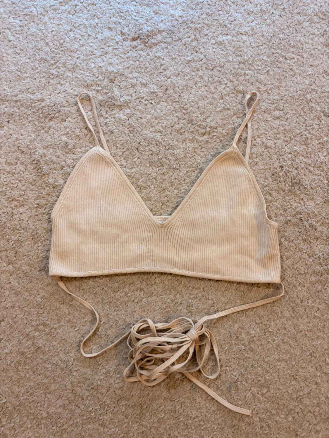 👚 Top Zara à Bretelles - Beige - Femme (M)