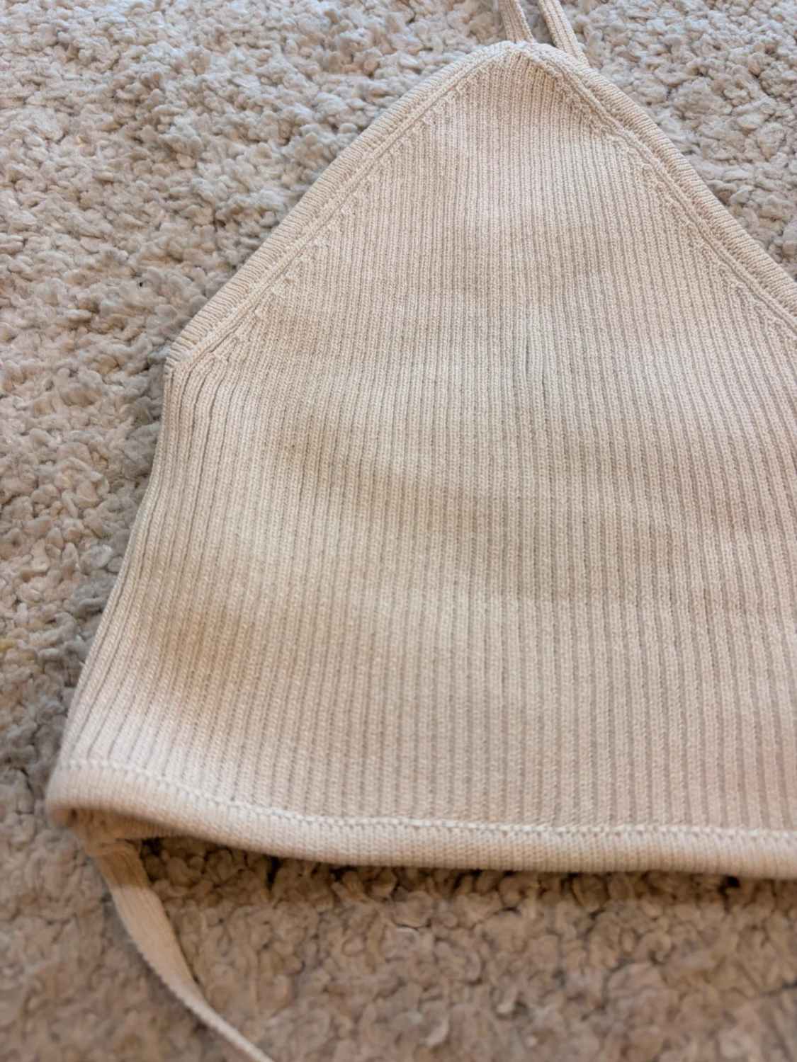 👚 Top Zara à Bretelles - Beige - Femme (M)