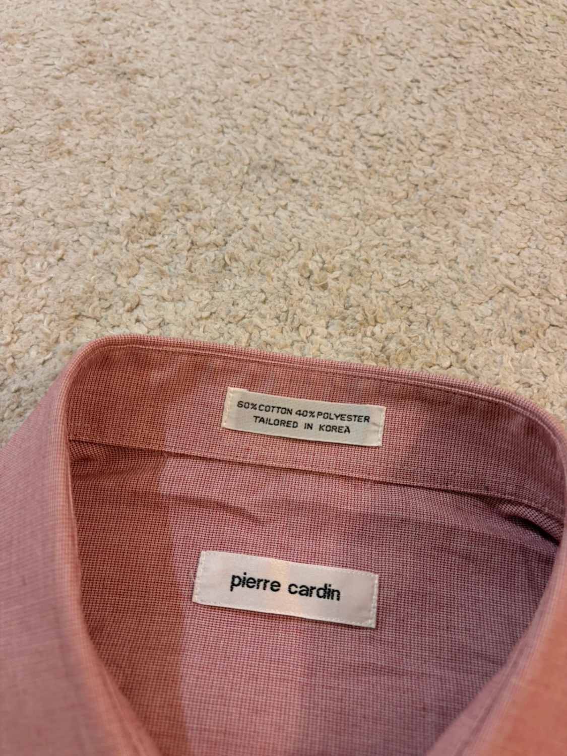 Camisa Pierre Cardin - Blanco/Rojo - Hombre (XL)