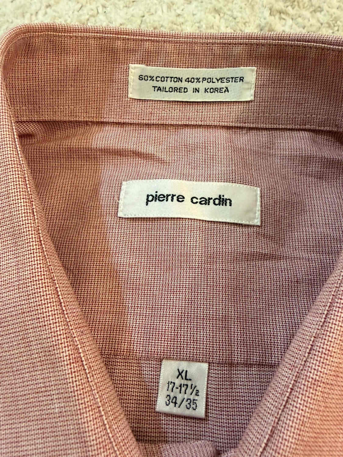 Camisa Pierre Cardin - Blanco/Rojo - Hombre (XL)