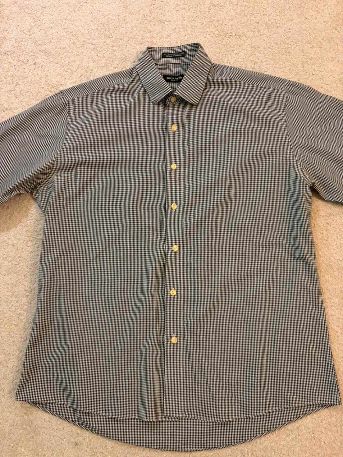 Camicia Pierre Cardin Slim Fit - Quadri - Uomo (L)