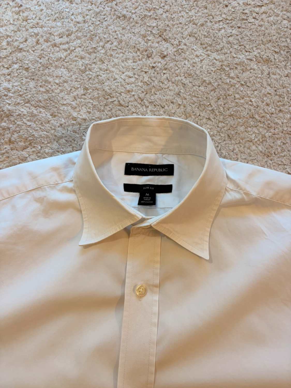 Camicia Banana Republic - Slim Fit - Bianco - Uomo (M)