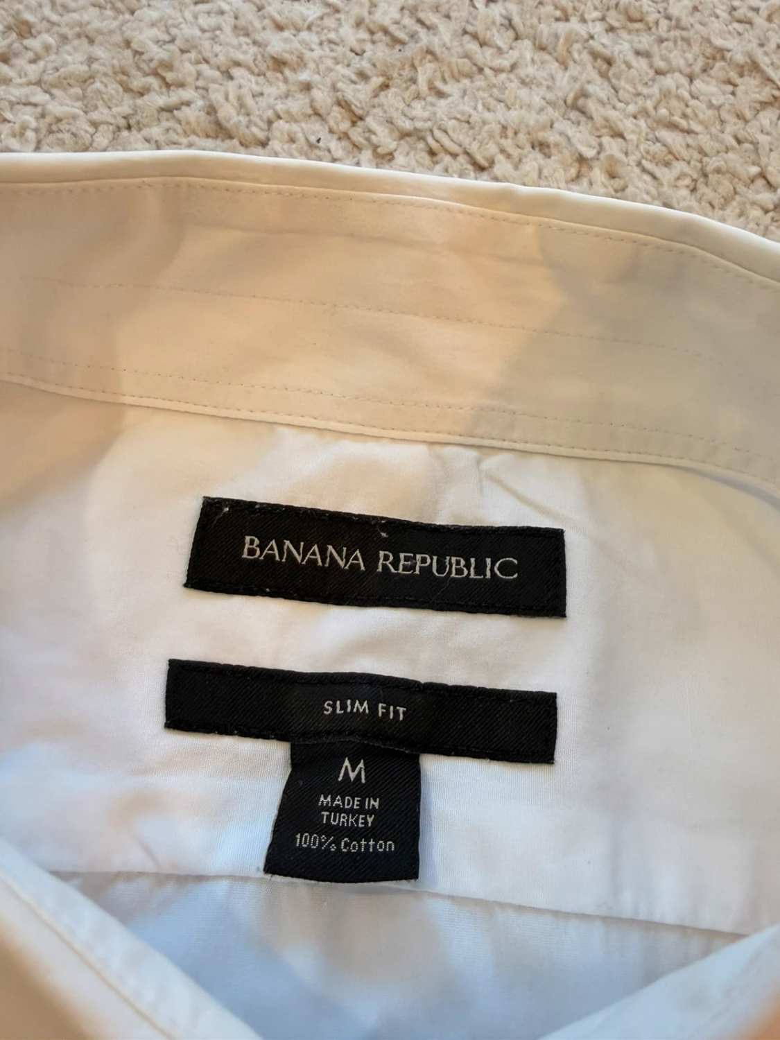 Camicia Banana Republic - Slim Fit - Bianco - Uomo (M)