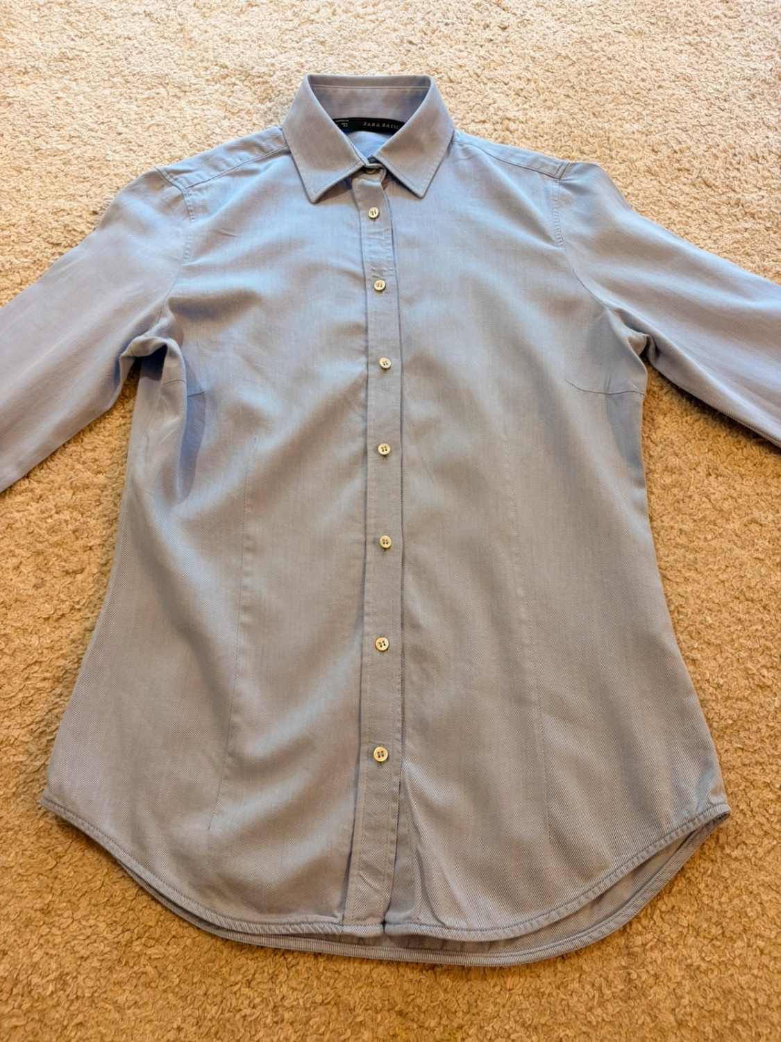 👕 Camisa Zara Básica - Azul Claro - Mujer (XS)